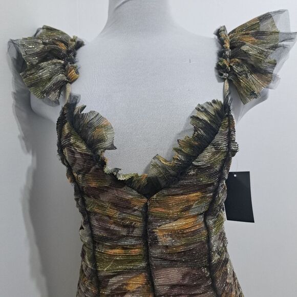 Mia Vesper The Mothra Sexy Festival Ruching Mini Dress Multi-Color Medium NWT - Picture 17 of 17